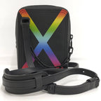 Louis Vuitton Danube Messenger Shoulder Bag Taiga Rainbow Noir Black — view 2