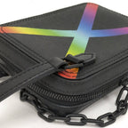 Louis Vuitton Danube Messenger Shoulder Bag Taiga Rainbow Noir Black — view 3