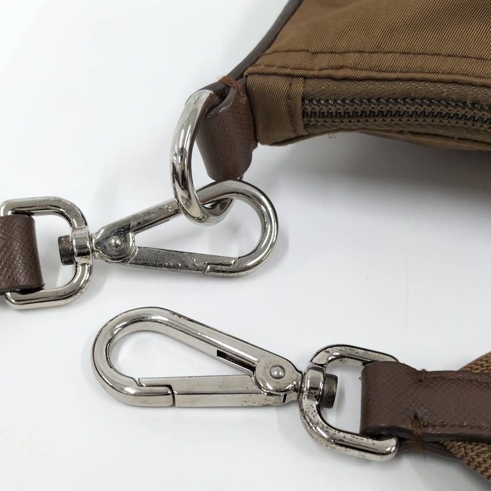 Prada Shoulder Bag Nylon Brown — view 7