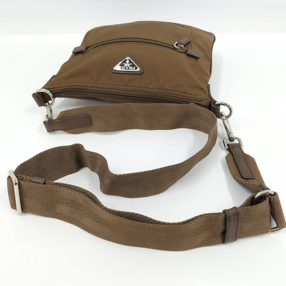 Prada Shoulder Bag Nylon Brown — view 6