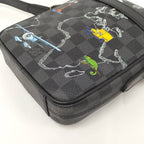 Louis Vuitton Danube PM NM Shoulder Bag Damier Graphite Map — view 5