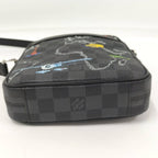 Louis Vuitton Danube PM NM Shoulder Bag Damier Graphite Map — view 4