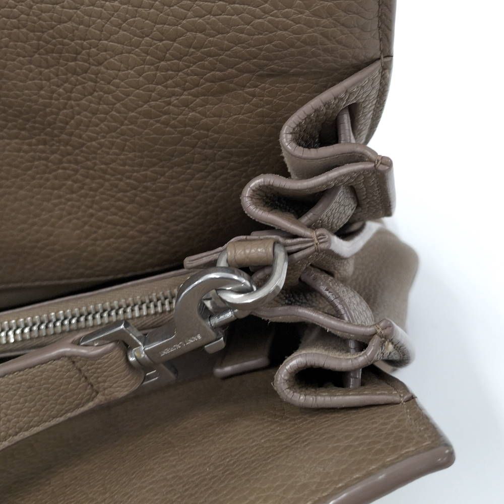 Saint Laurent 2-Way Bag Leather Brown — view 8
