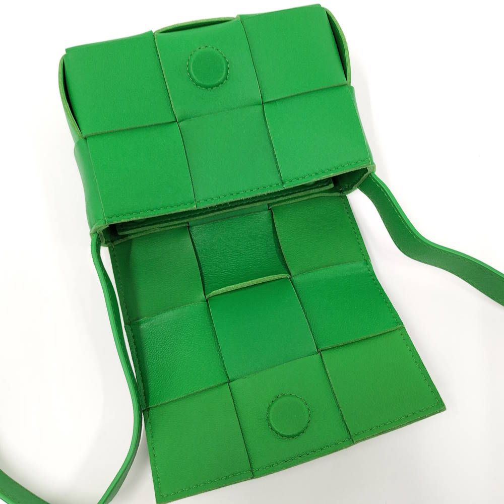 Bottega Veneta Shoulder Bag Candy Cassette Intrecciato Leather Green — view 8