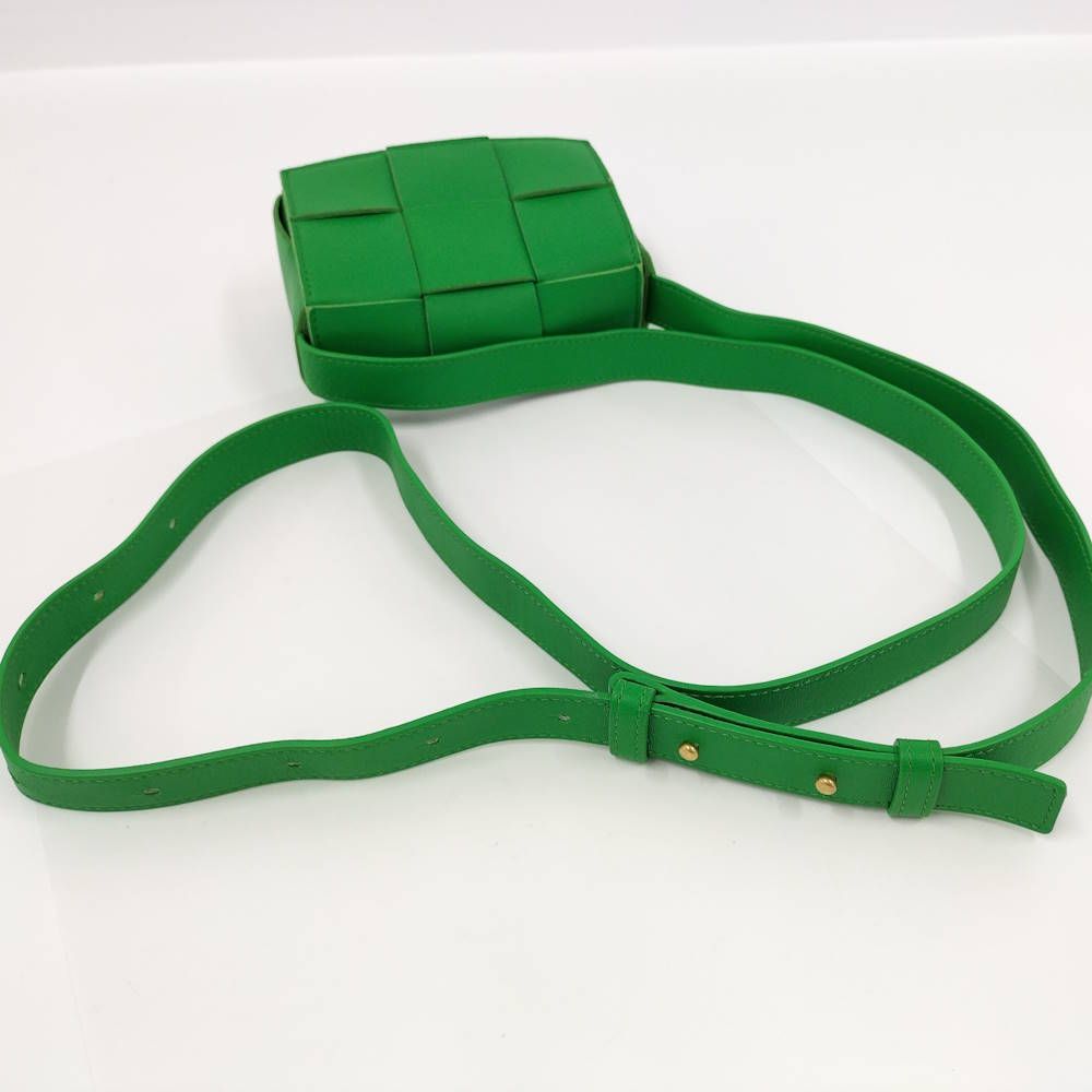 Bottega Veneta Shoulder Bag Candy Cassette Intrecciato Leather Green — view 7