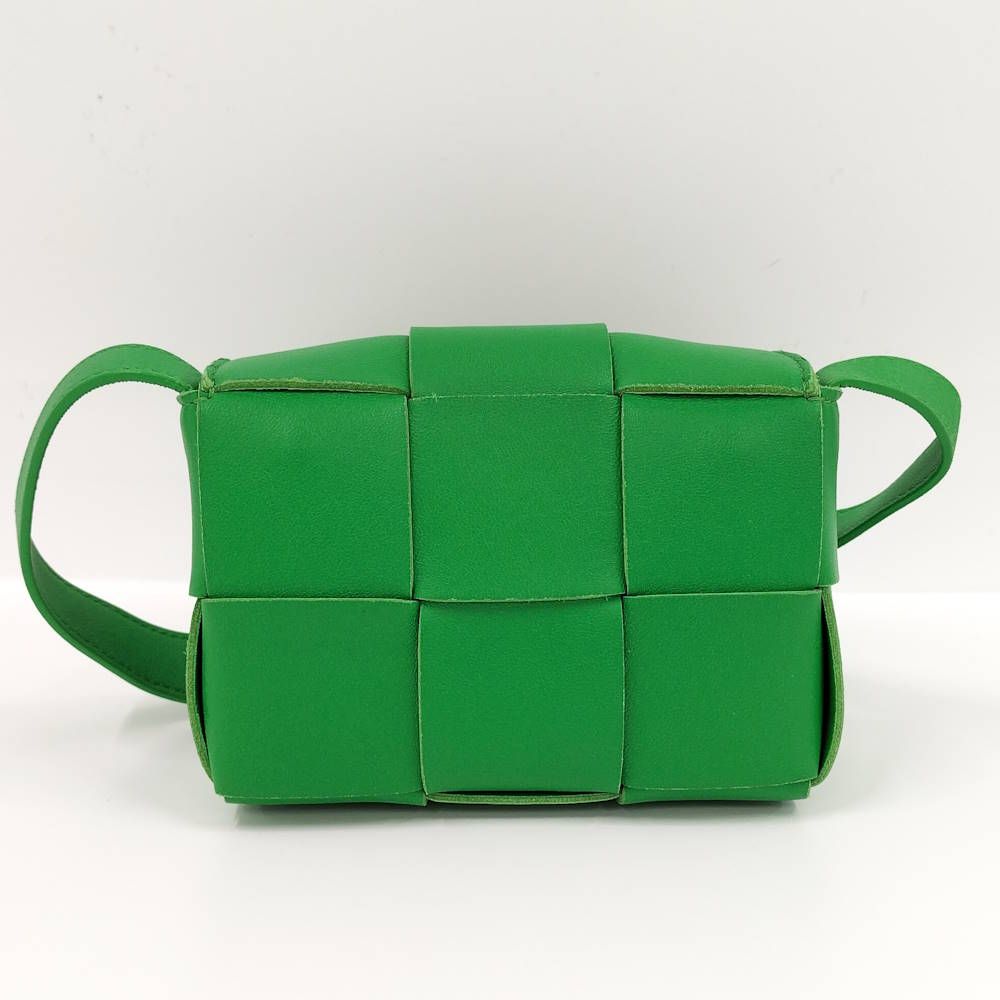 Bottega Veneta Shoulder Bag Candy Cassette Intrecciato Leather Green — view 2