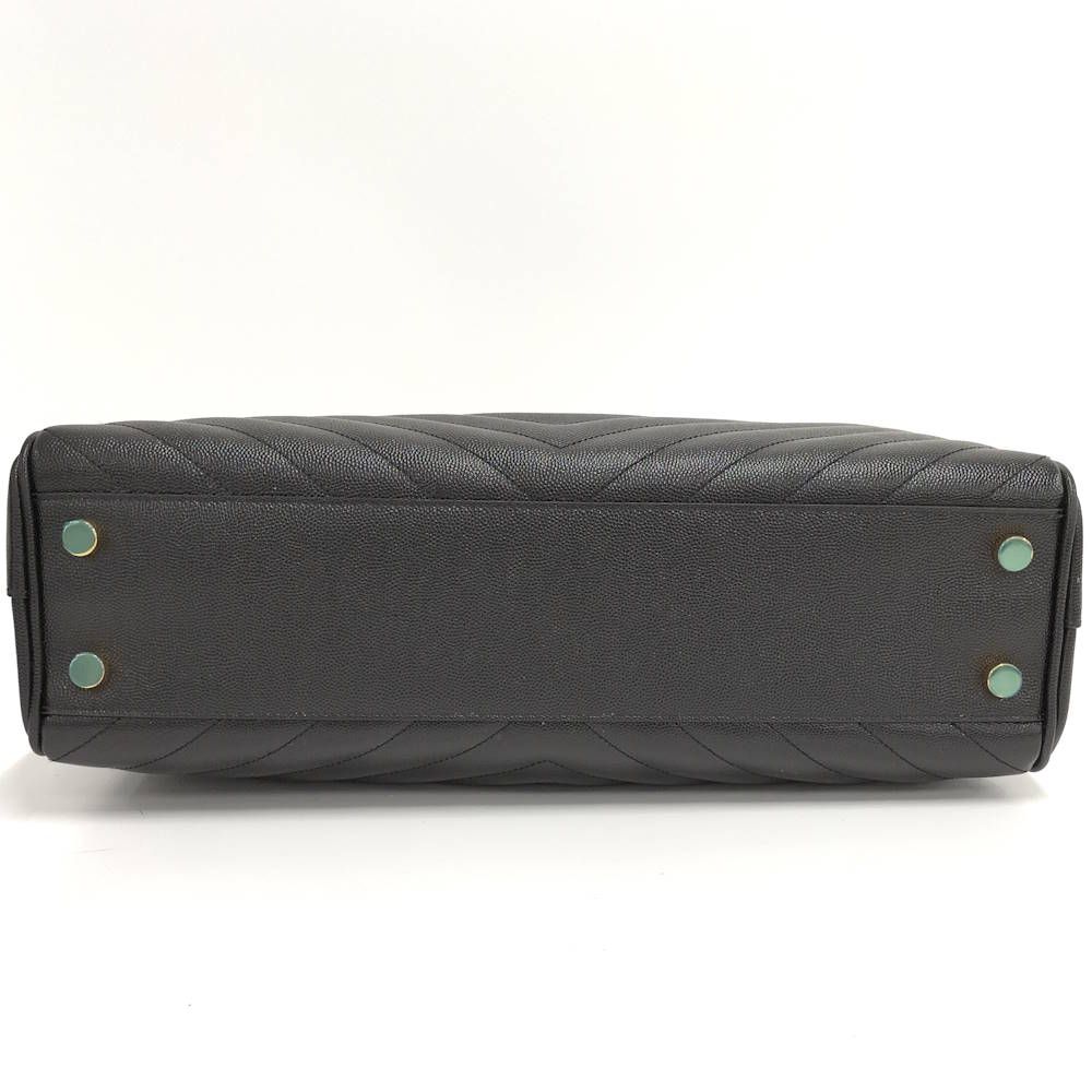 Saint Laurent Yves Chain Shoulder Bag Leather Black — view 7