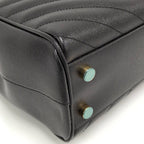 Saint Laurent Yves Chain Shoulder Bag Leather Black — view 3