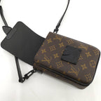 Louis Vuitton S Lock Vertical Wearable Wallet Shoulder Bag Monogram Macassar — view 8