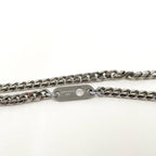 Louis Vuitton Pendant Monogram Chain Necklace LV Initial Plated Blue Silver — view 6