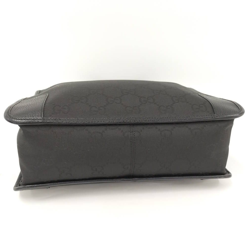 Gucci Tote Shoulder Bag GG Nylon Canvas Black — view 4