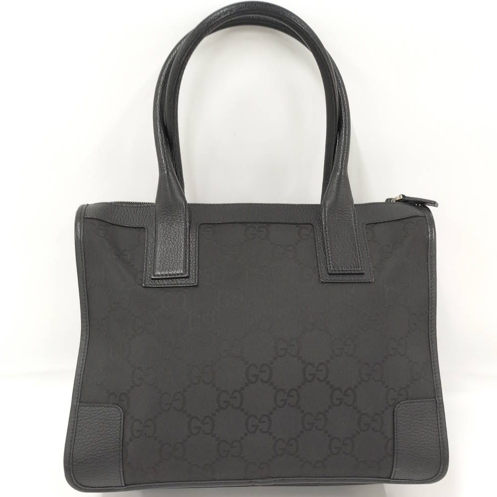 Gucci Tote Shoulder Bag GG Nylon Canvas Black — view 2