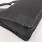 Gucci Tote Shoulder Bag GG Nylon Canvas Black — view 3
