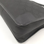 Gucci Tote Shoulder Bag GG Nylon Canvas Black — view 5