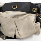 Gucci Chain Shoulder Bag Interlocking Leather Black — view 8