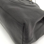 Gucci Chain Shoulder Bag Interlocking Leather Black — view 3