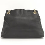 Gucci Chain Shoulder Bag Interlocking Leather Black — view 2