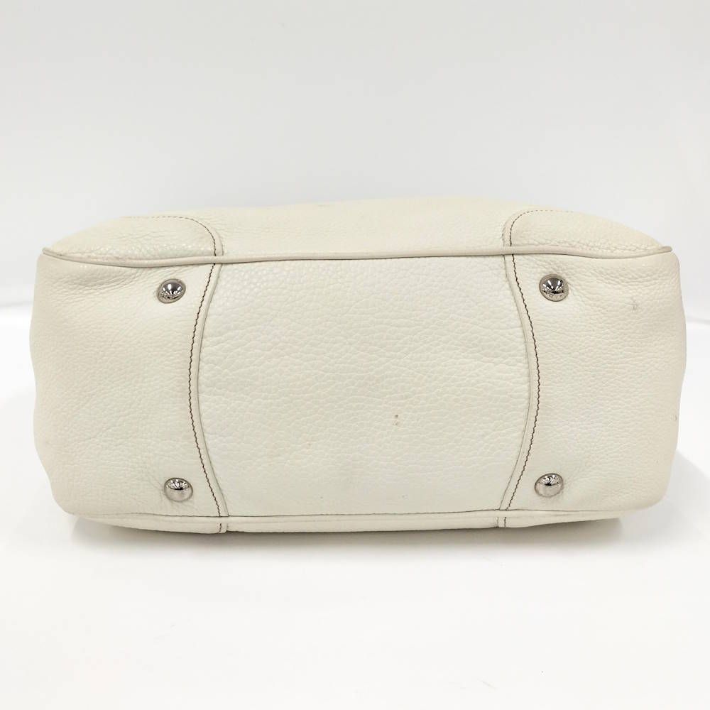 Prada 2-Way Tote Leather White — view 8