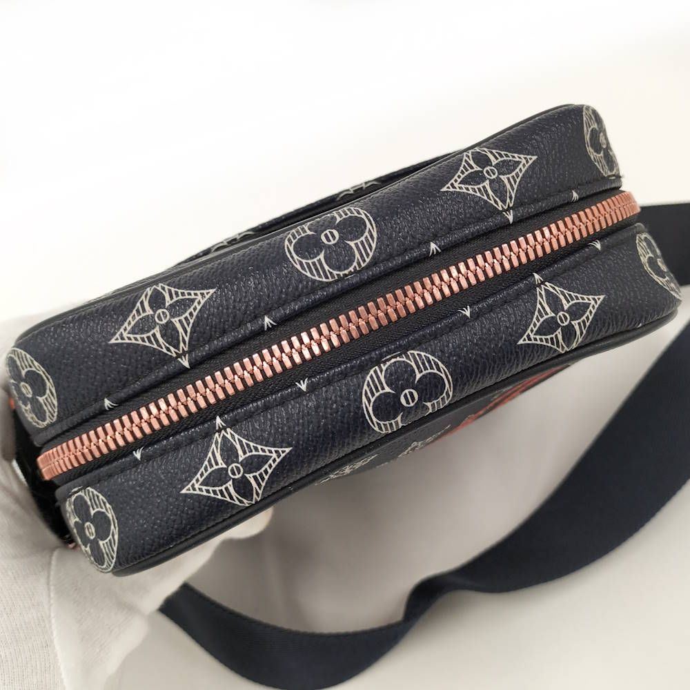 Louis Vuitton Danube PM Shoulder Bag Upside Down Monogram Ink Navy — view 9