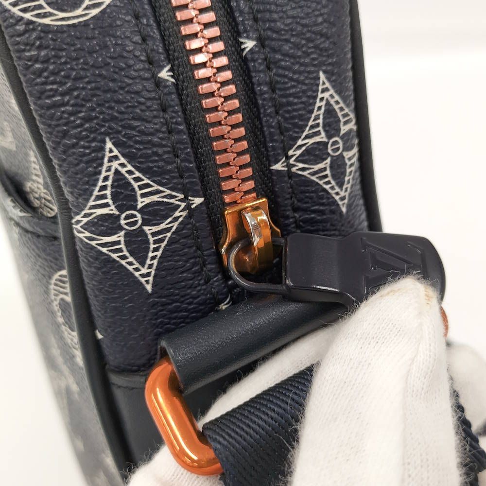 Louis Vuitton Danube PM Shoulder Bag Upside Down Monogram Ink Navy — view 8