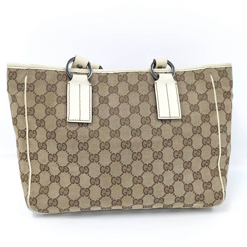 Gucci Tote GG Canvas Leather Beige Brown — view 2
