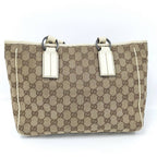 Gucci Tote GG Canvas Leather Beige Brown — view 2