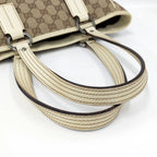 Gucci Tote GG Canvas Leather Beige Brown — view 4
