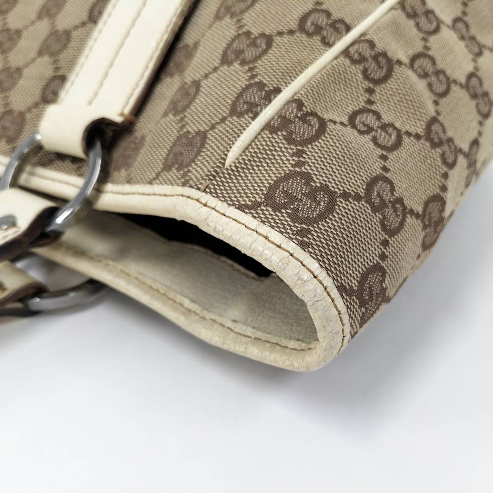 Gucci Tote GG Canvas Leather Beige Brown — view 6