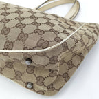 Gucci Tote GG Canvas Leather Beige Brown — view 3