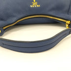 Prada Shoulder Bag Vitello Daino Leather Blue — view 6