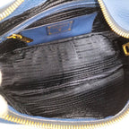Prada Shoulder Bag Vitello Daino Leather Blue — view 9