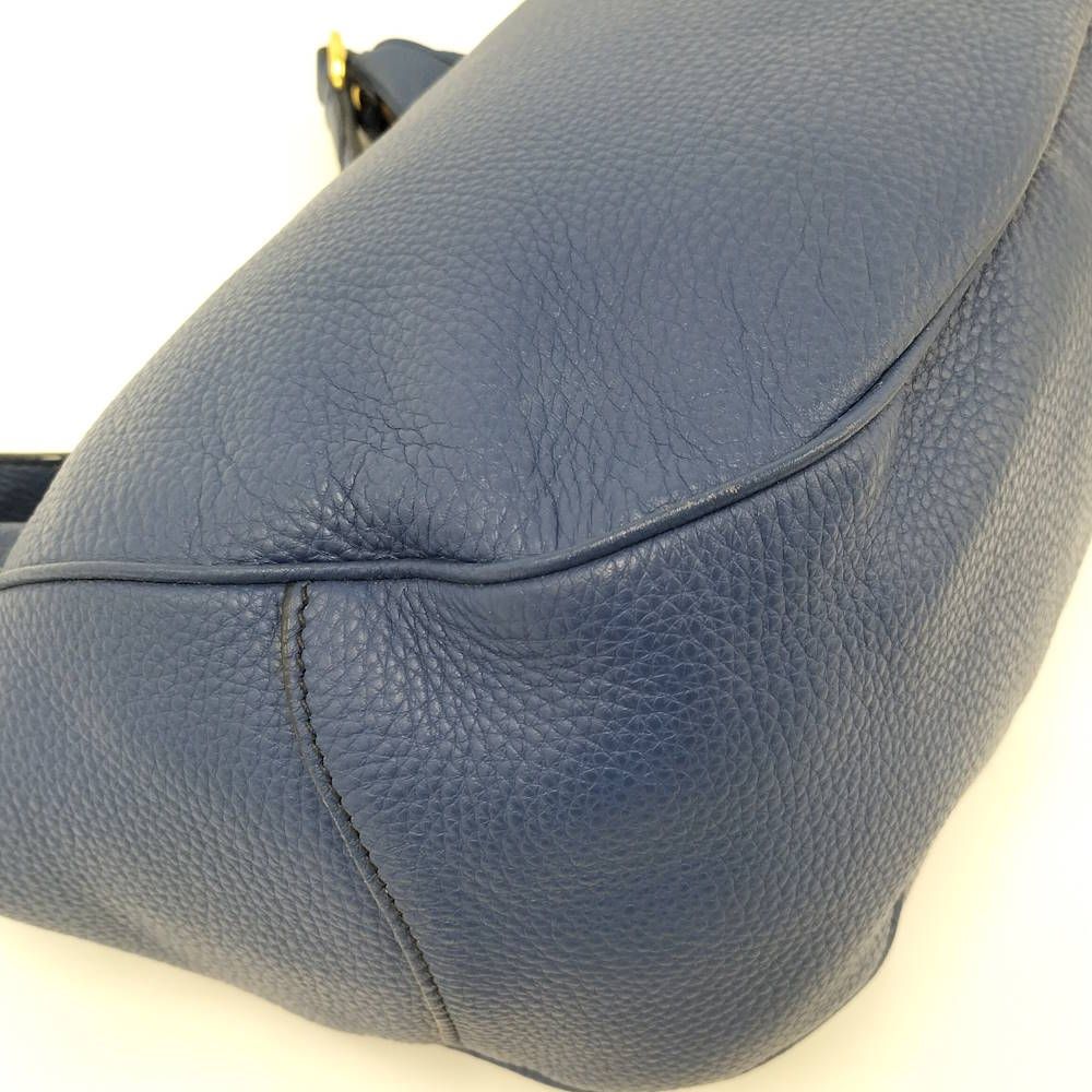 Prada Shoulder Bag Vitello Daino Leather Blue — view 3