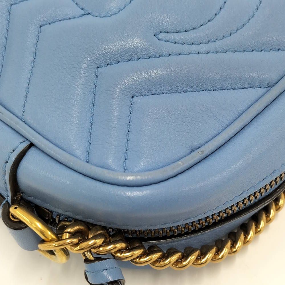 Gucci GG Marmont Shoulder Bag Blue — view 6