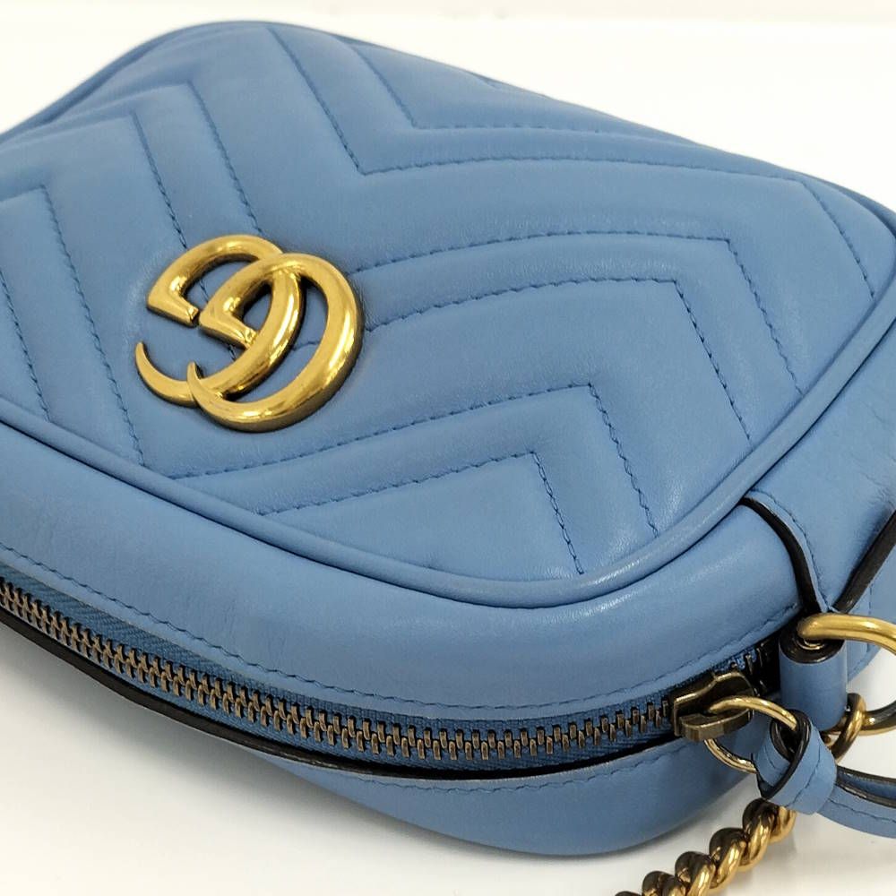 Gucci GG Marmont Shoulder Bag Blue — view 3