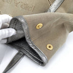 Prada Tote Canvas Leather Brown Silver — view 7