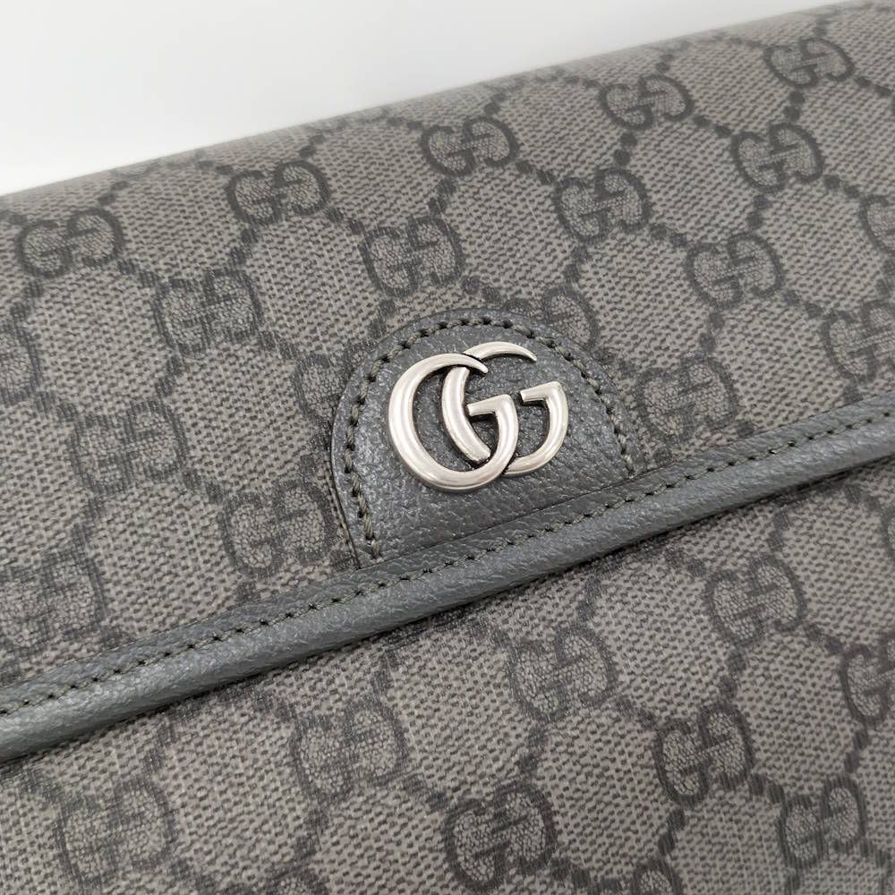 Gucci Belt Bag Ophidia GG Leather Gray — view 6