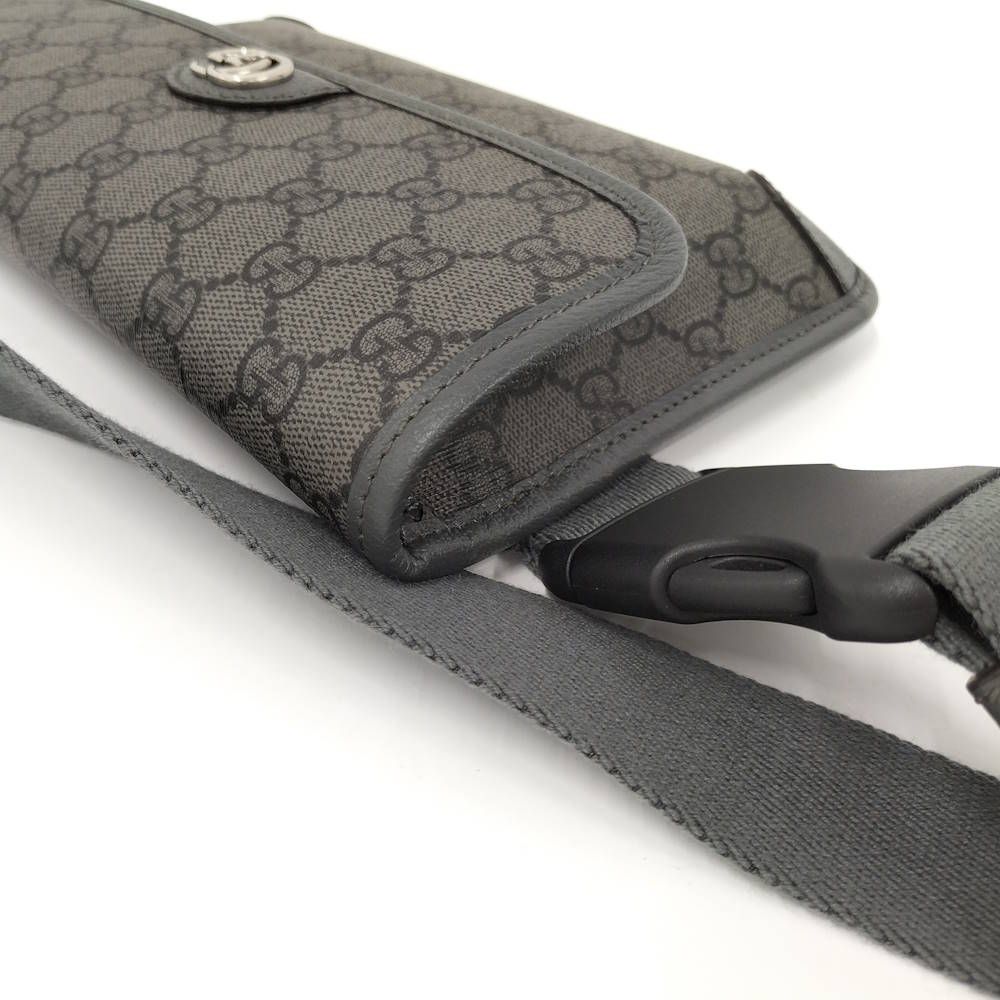 Gucci Belt Bag Ophidia GG Leather Gray — view 5