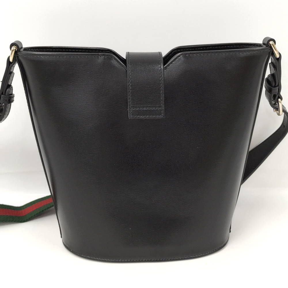 Gucci Bucket Shoulder Bag Leather Black — view 2