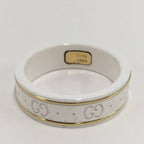 Gucci Icon Ring Ceramic 18k Yellow Gold White — view 2
