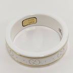 Gucci Icon Ring Ceramic 18k Yellow Gold White — view 9