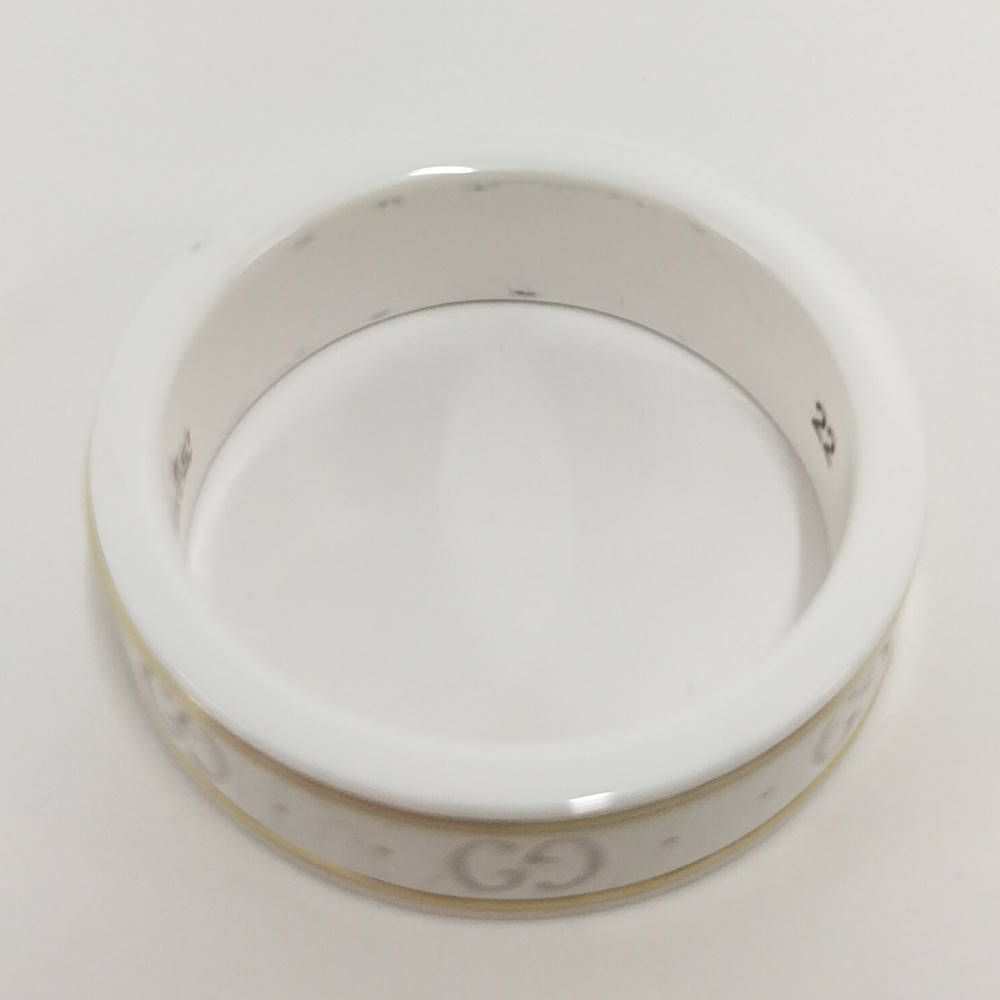 Gucci Icon Ring Ceramic 18k Yellow Gold White — view 7