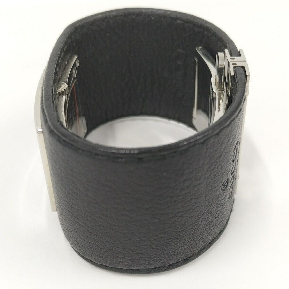 Gucci Bangle Watch SS Leather Quartz Black Dial — view 4