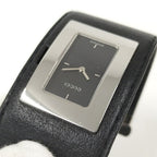 Gucci Bangle Watch SS Leather Quartz Black Dial — view 7