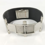 Gucci Bangle Watch SS Leather Quartz Black Dial — view 6
