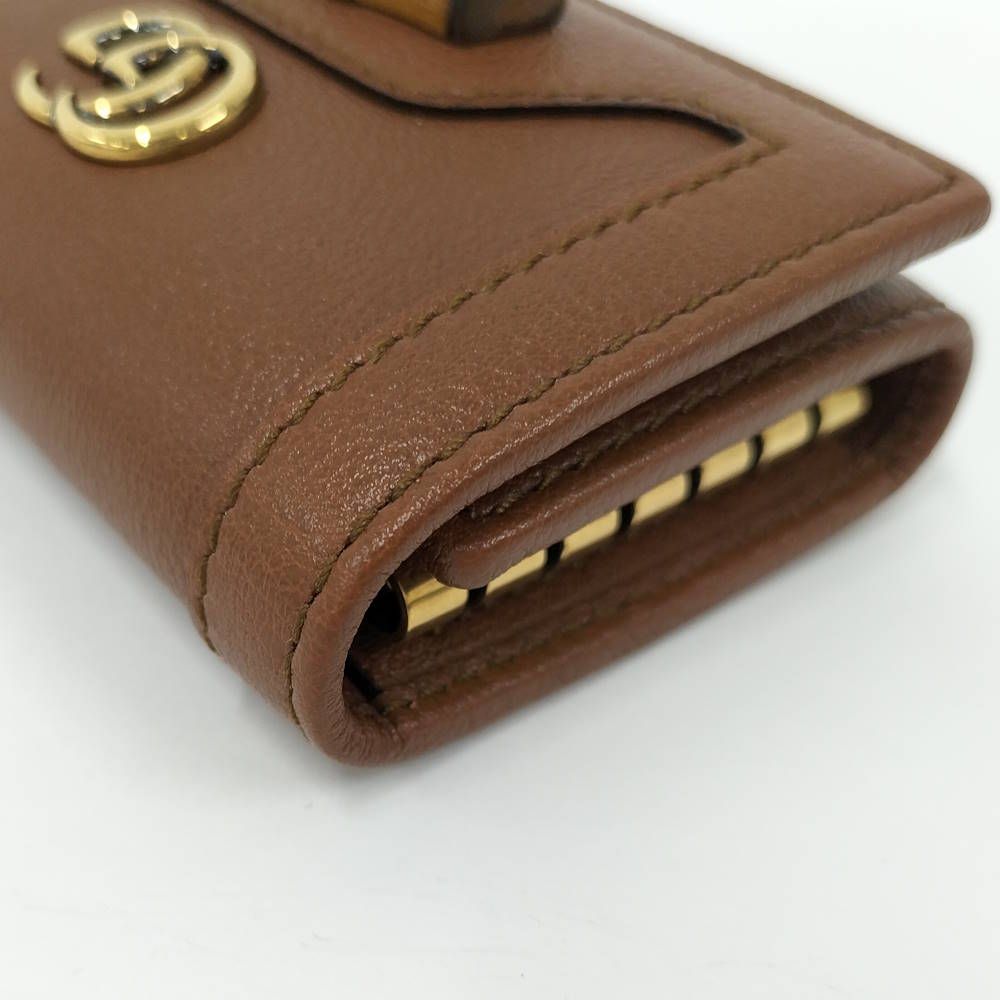 Gucci Diana 6 Key Case Bamboo GG Leather Brown Key Holder — view 5