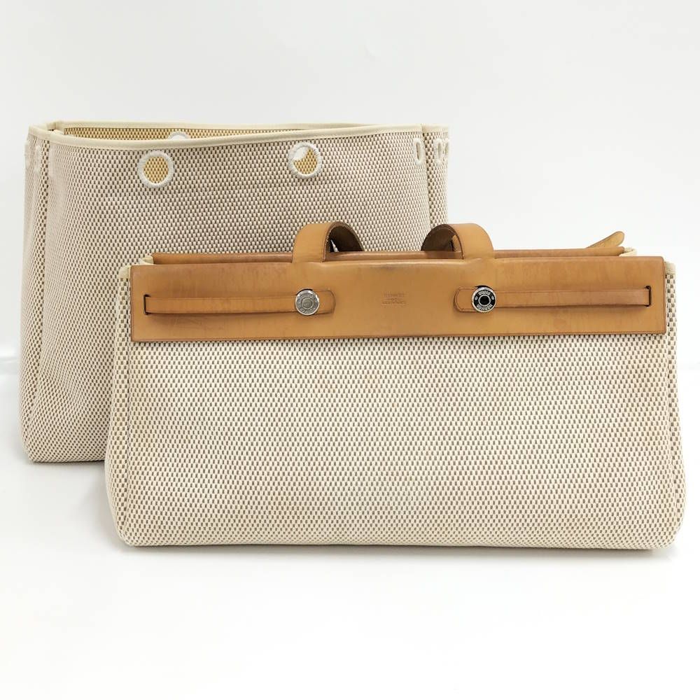 Hermes Herbag GM Tote Toile Ash — view 2