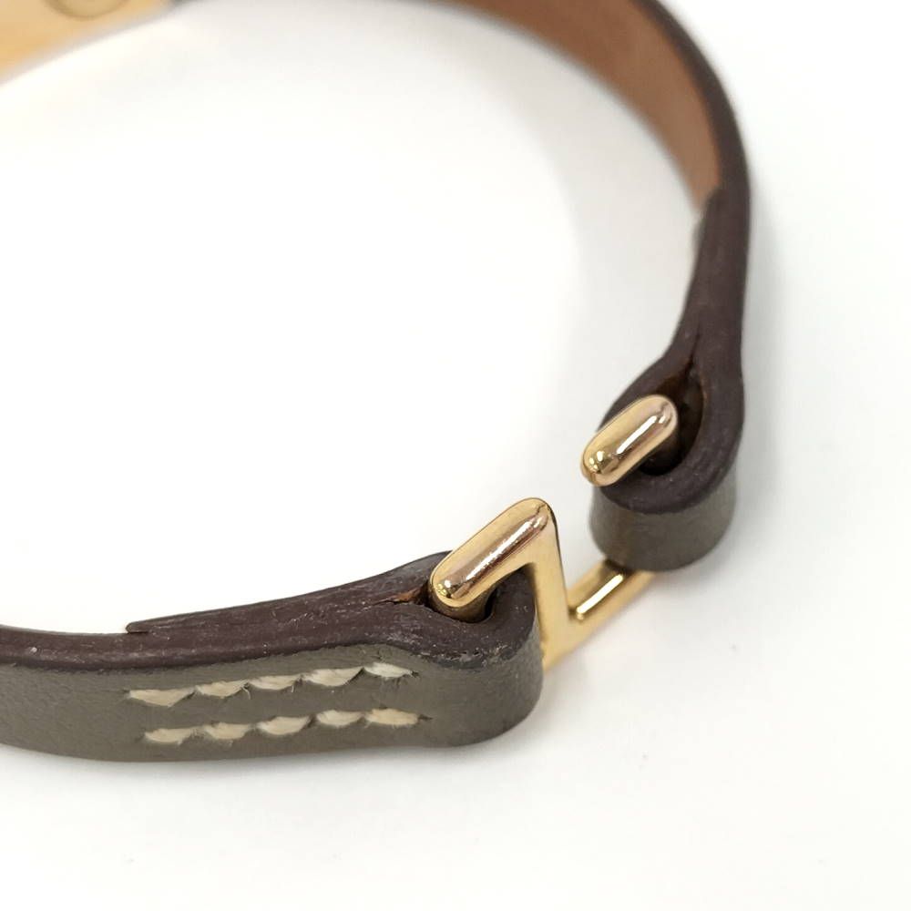 Hermes Mini Rival Bracelet Studs Leather — view 4