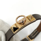 Hermes Mini Rival Bracelet Studs Leather — view 5