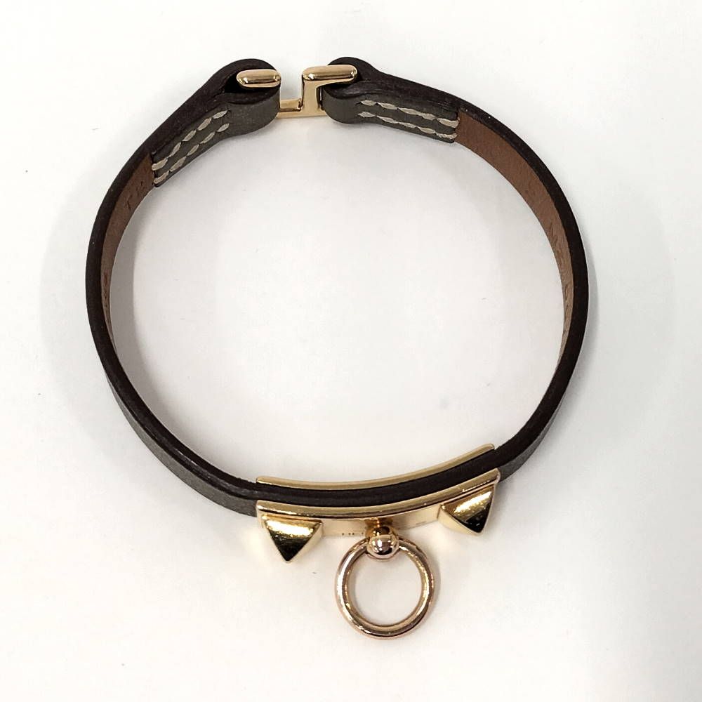 Hermes Mini Rival Bracelet Studs Leather — view 2