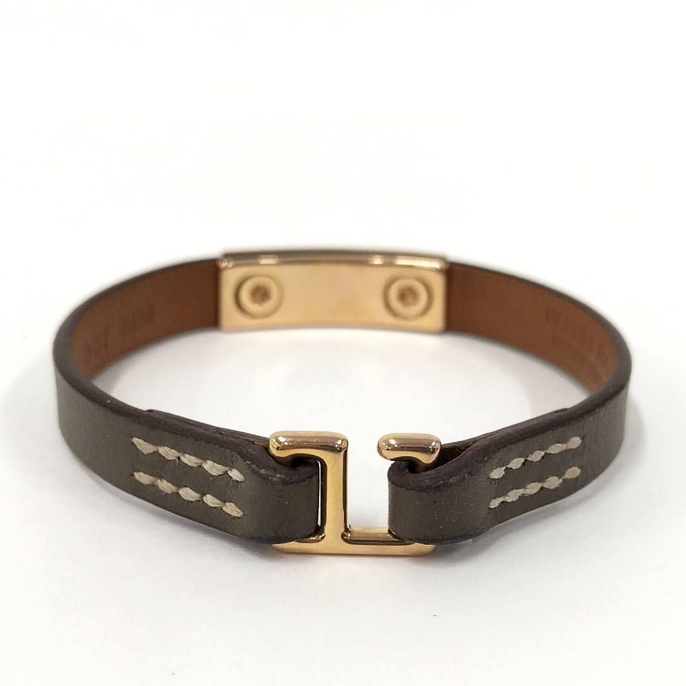 Hermes Mini Rival Bracelet Studs Leather — view 3